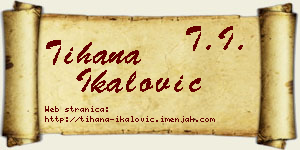 Tihana Ikalović vizit kartica